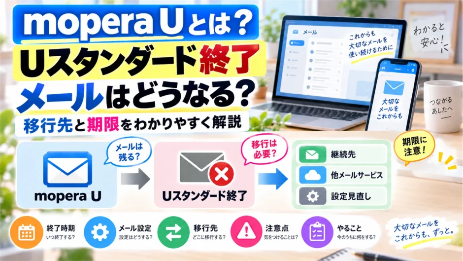 mopera U Uスタンダード終了でメールはどうなる？移行先と期限