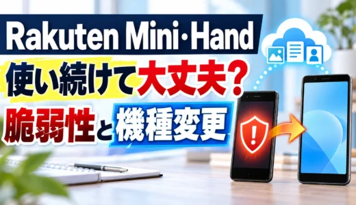 Rakuten Mini・Handは使い続けて大丈夫？脆弱性と機種変更前にやること