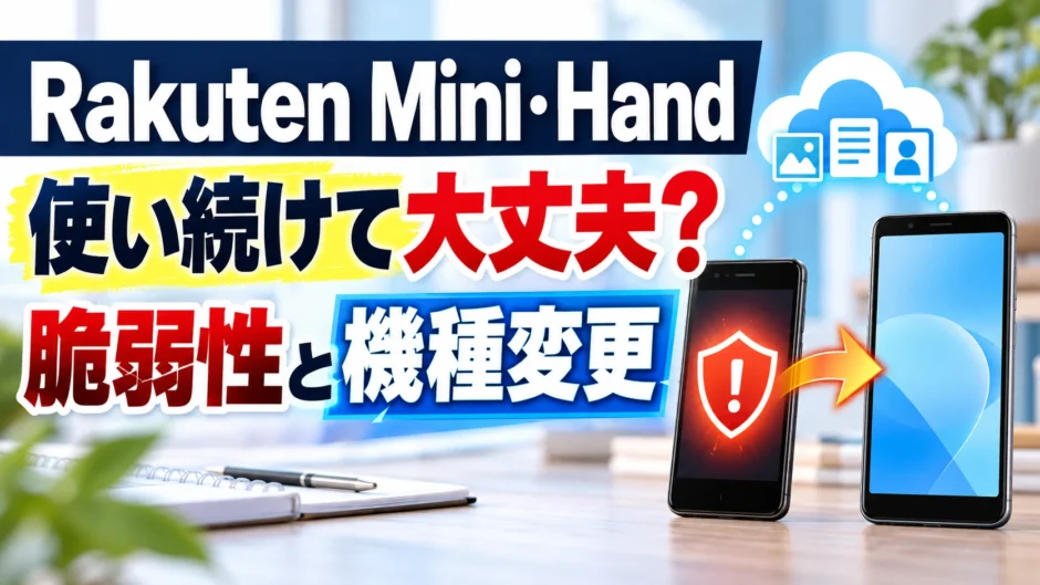 Rakuten Mini・Handの脆弱性と機種変更を解説する画像